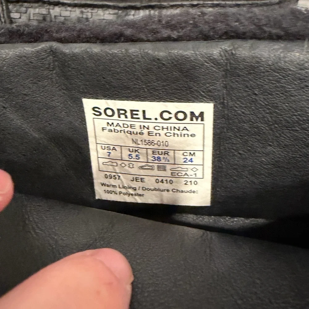 Sorel Helen of Tundra II winter boots in black leather size 7 - Picture 6 of 6